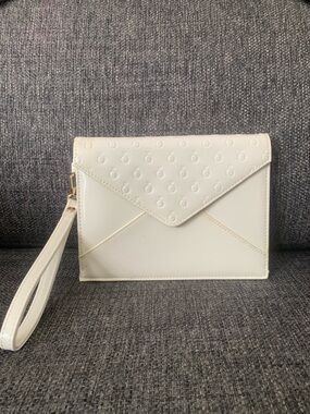 Pandora Cream Envelope Wristlet Clutch